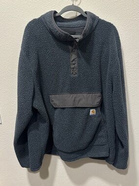 Carhartt Sherpa Pullover Jacket in Dark Gray